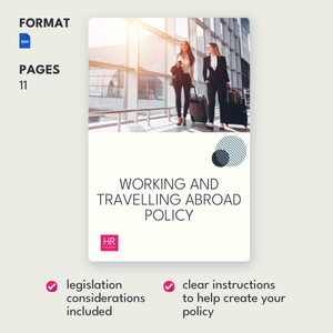 Working and Travelling Abroad Policy